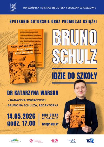 Grafika promująca spotkanie poświęcone Brunonowi Schulzowi